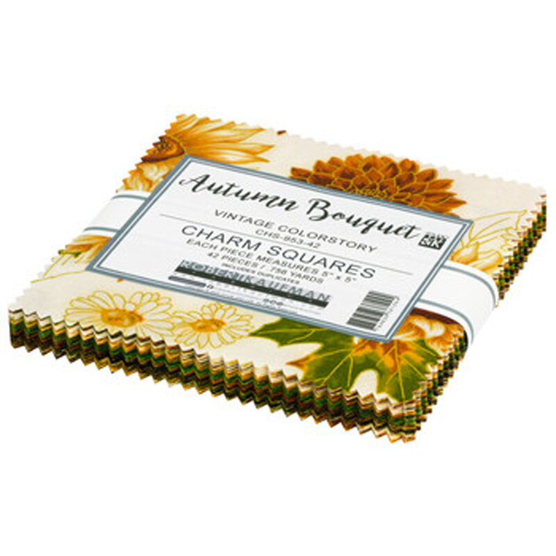 The Autumn Bouquet 5" Charm Squares - Vintage colorway