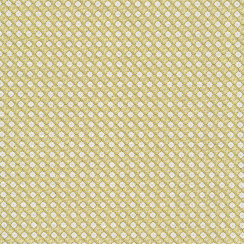 White circles all over green | Shabby Fabrics