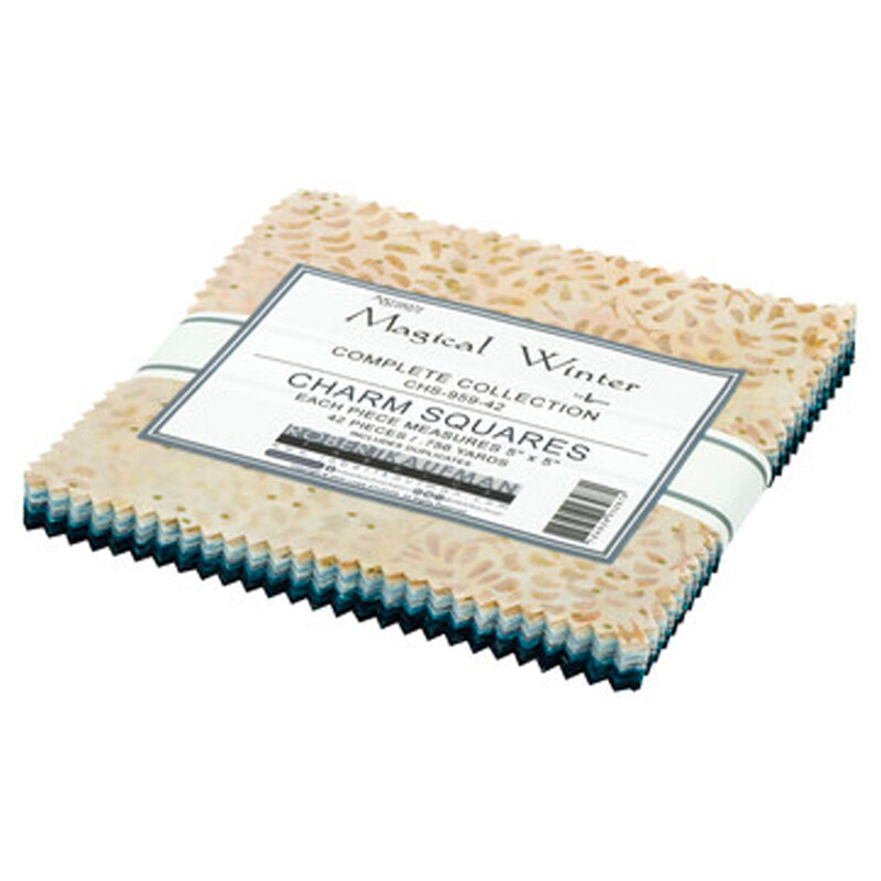Artisan Batiks: Magical Winter 5" Square bundle on a white background
