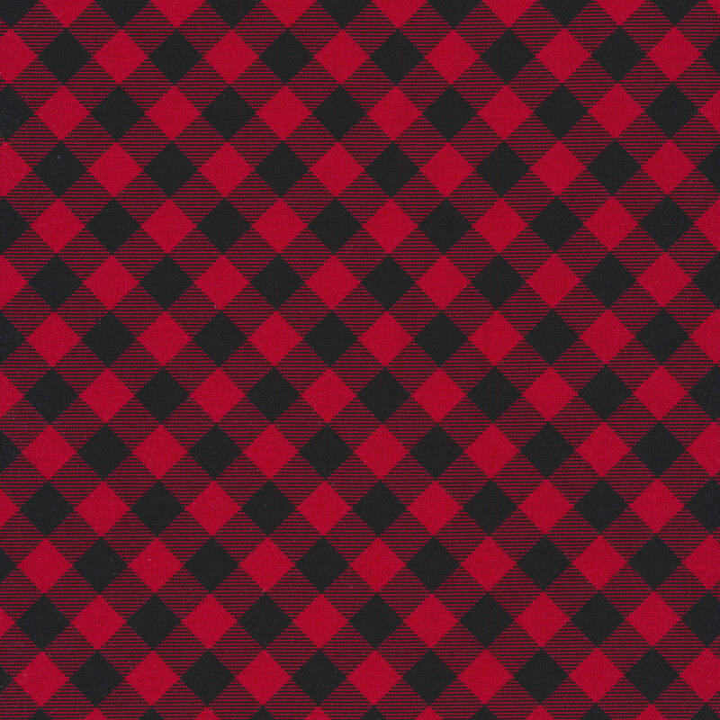 Classic red and black buffalo check plaid