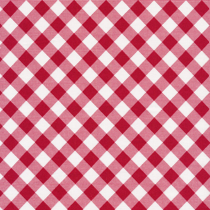 Classic red and white buffalo check plaid