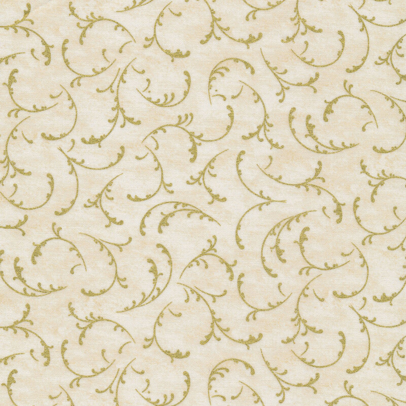 Metallic designs on an ivory background