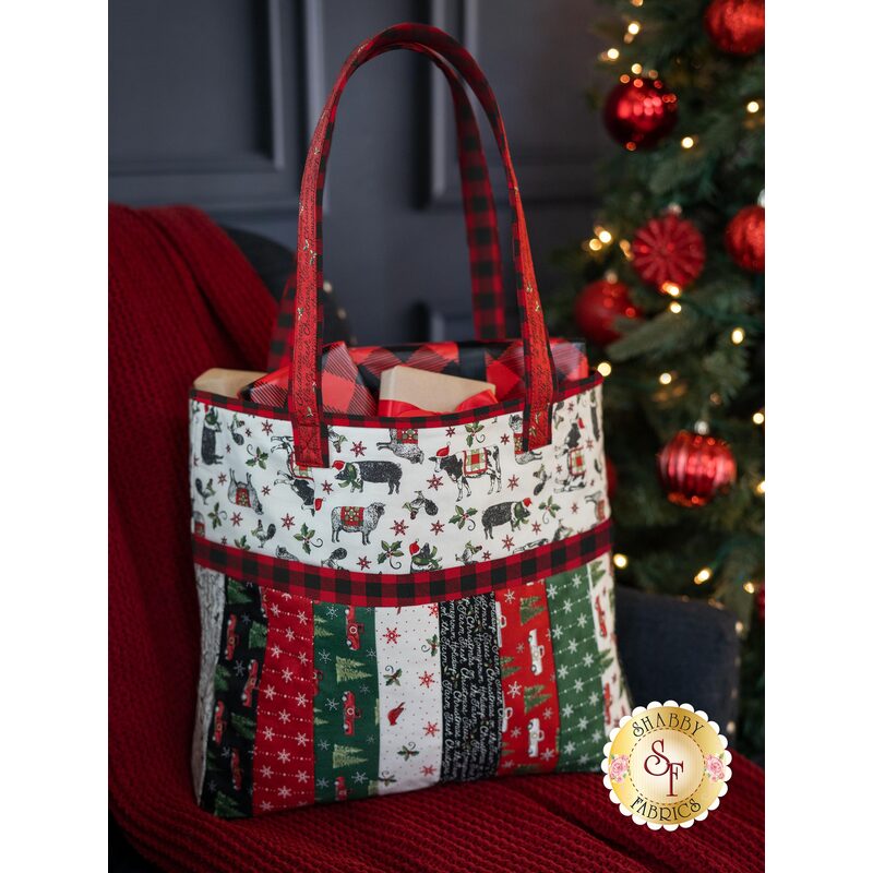 Quilt As You Go Sophie Tote Kit - Homegrown Holidays