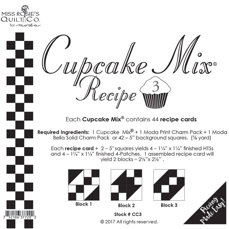 Miss Rosie's Quilt Co - Cupcake Mix Recipe 3 - 44ct