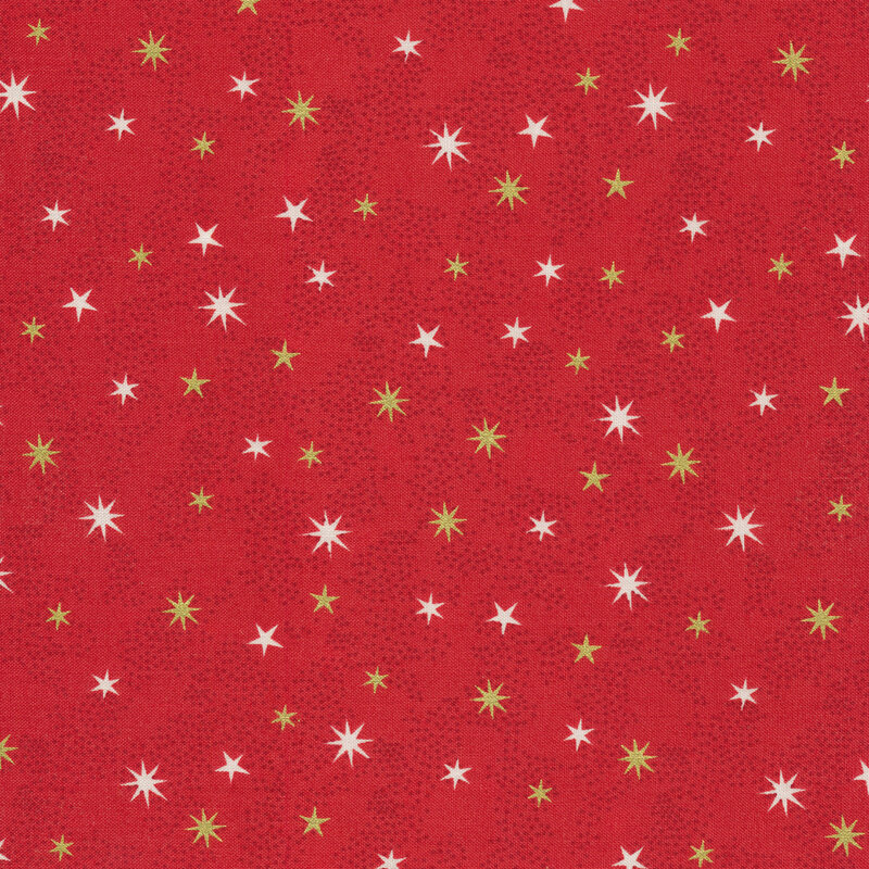 Scattered stars on a red background
