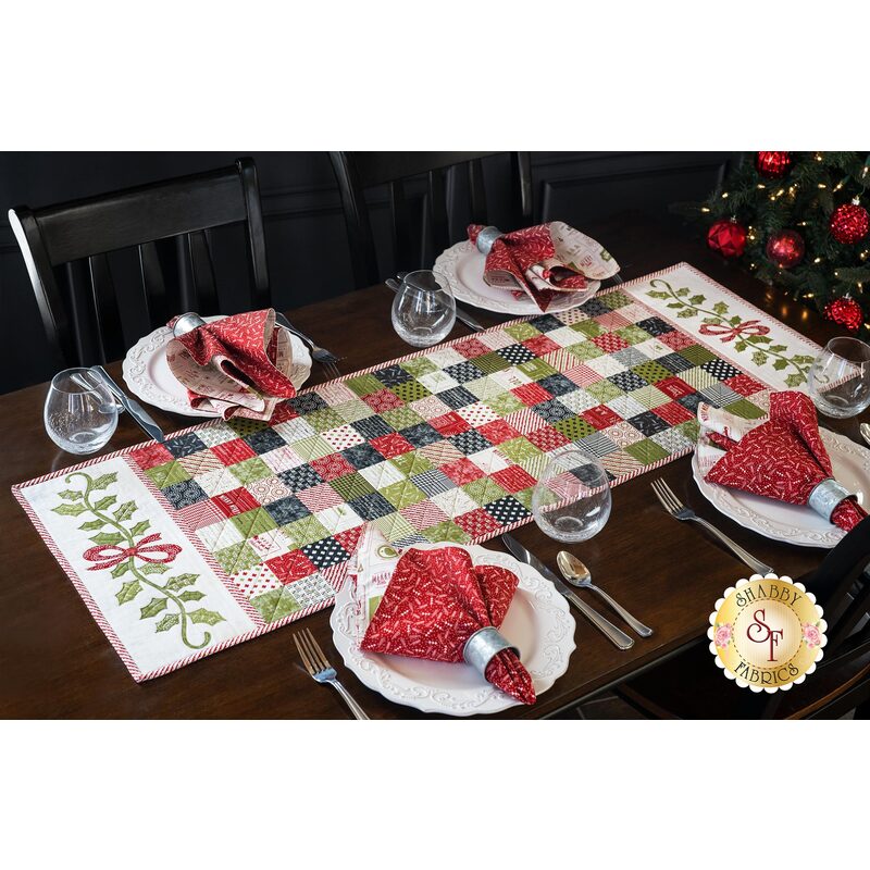 Holly Ribbon Table Runner Kit - The Christmas Card