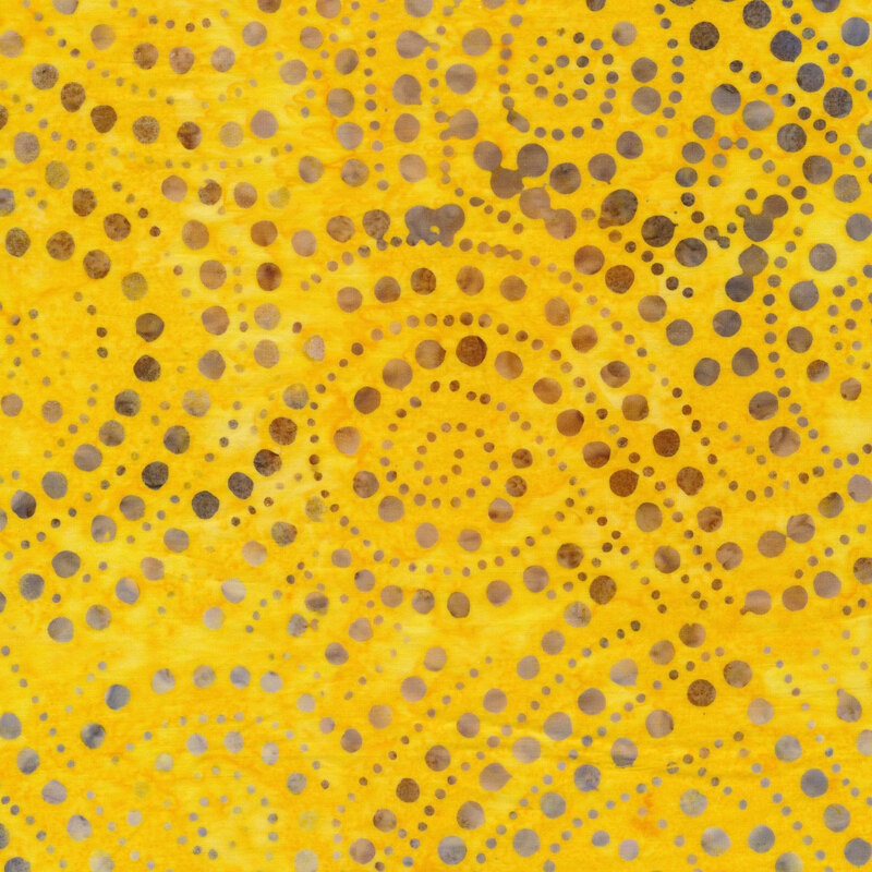 Dotted swirls on a yellow background