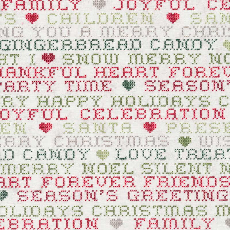 Christmas words on a white background