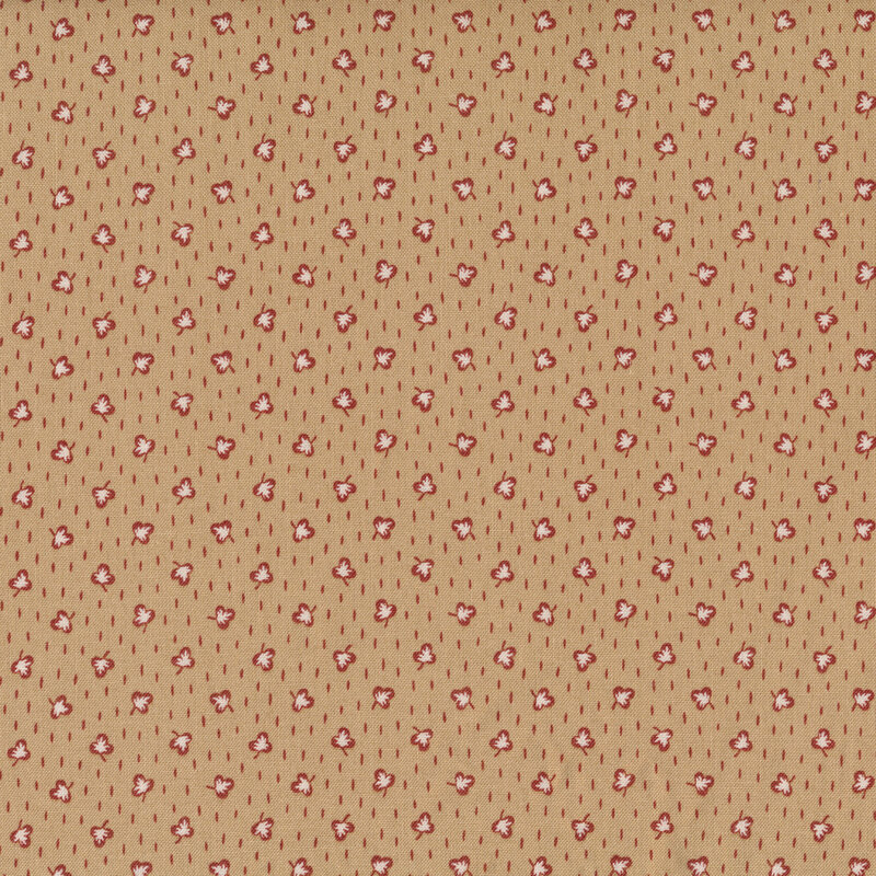 Clover ditsy print on tan