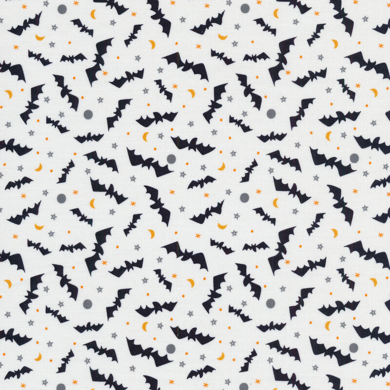 Flying bats on a white background