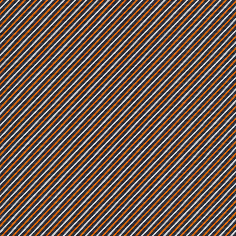 Black, white, and orange diagonal stripes