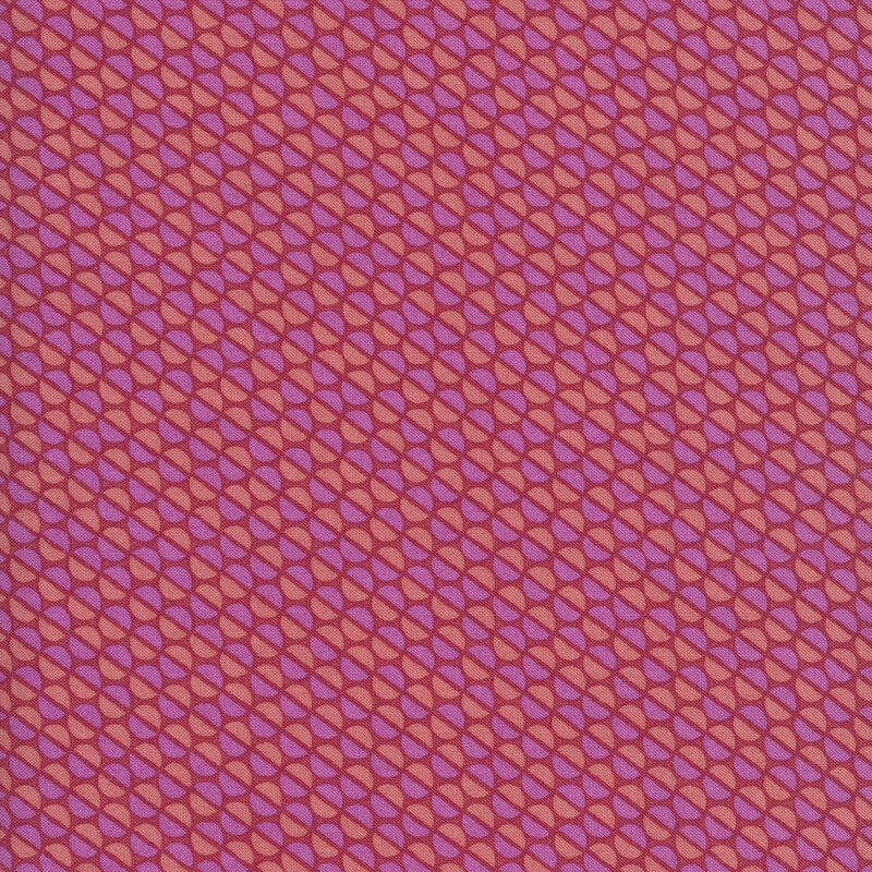 Purple and orange circles on a blue background