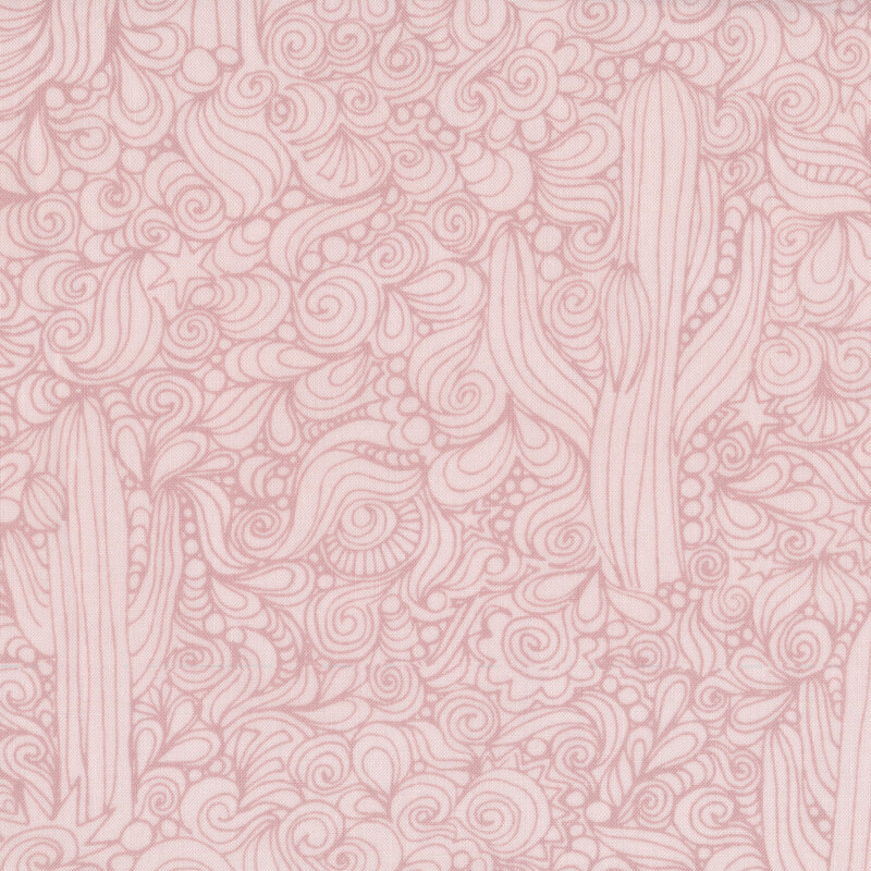 Cacti designs on a dusty orange desert background