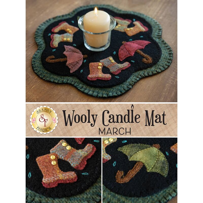 Wooly Candle Mat - March - Wool Kit