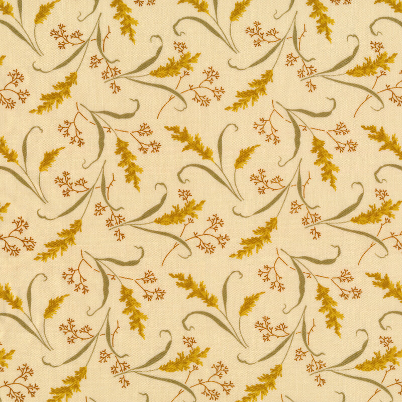 Tossed wheat on a cream background