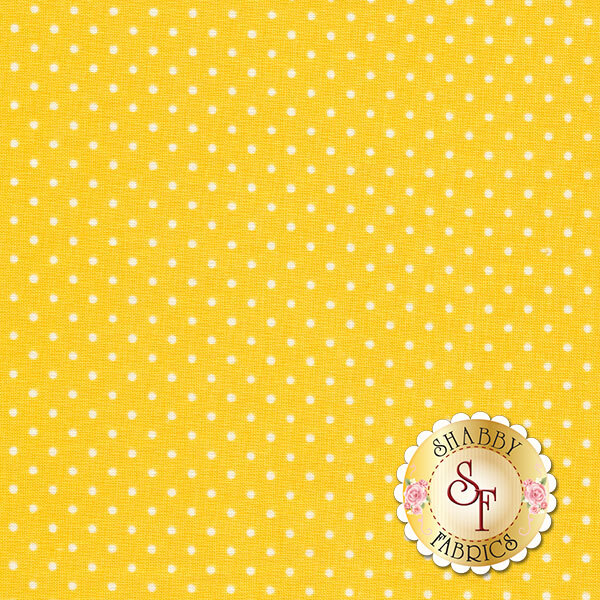 Yellow with little white polka dots