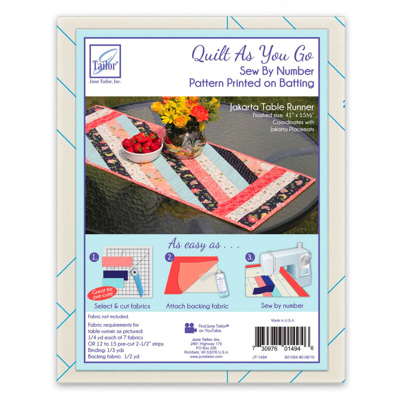 A package of the Quilt As You Go Jakarta Table Runner Batting