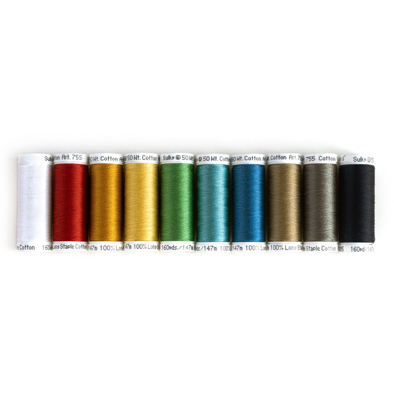 Red, White, & Bloom and Main Street Celebration - 10pc Sulky Thread Set - Sewing Version - RESERVE