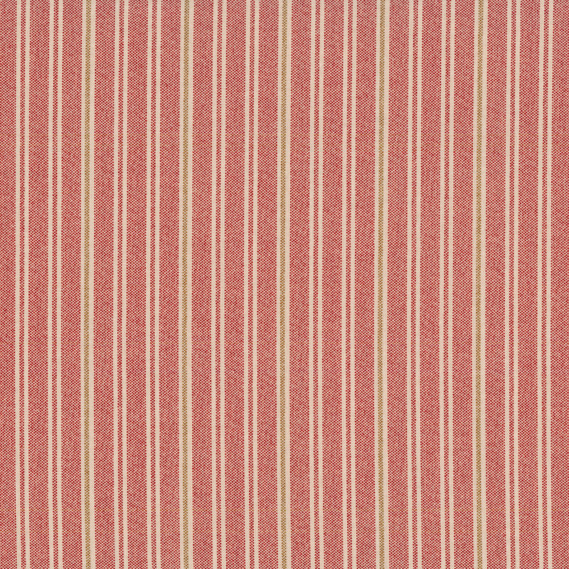 Red and light gray stripes on a cream background