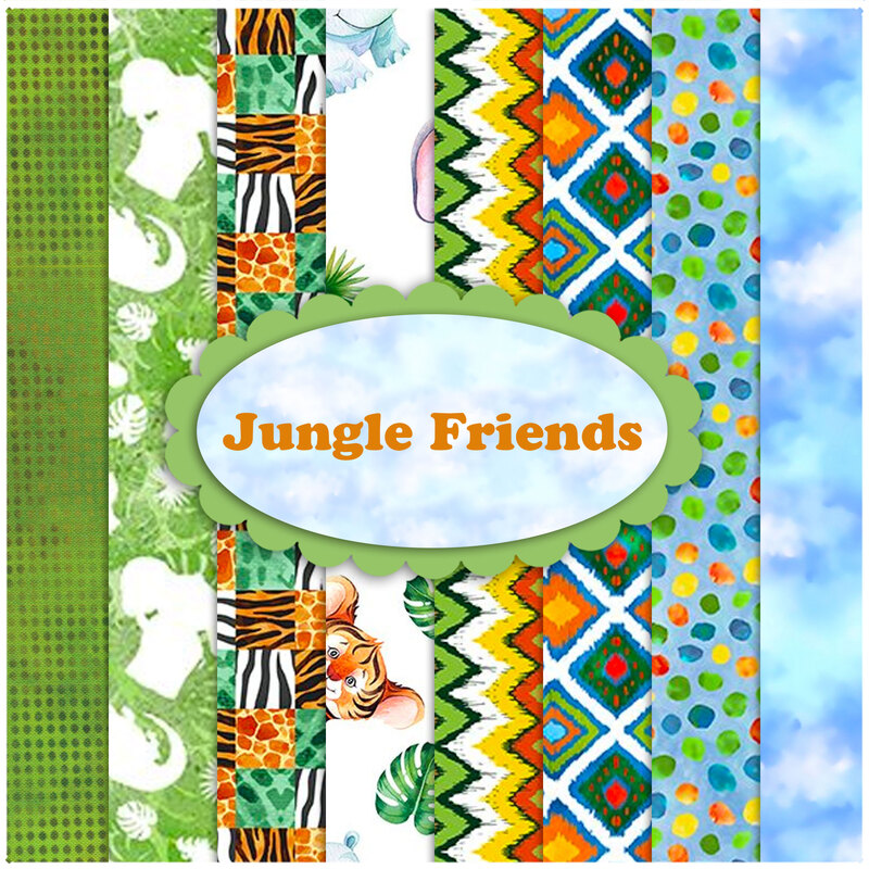 Jungle Friends Yardage by In the Beginning Fabrics Shabby Fabrics