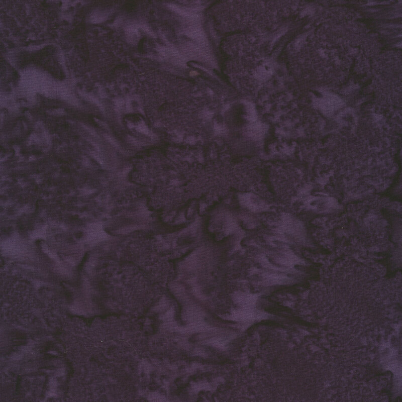 Batik fabric features tonal marble dark purple design | Shabby Fabrics