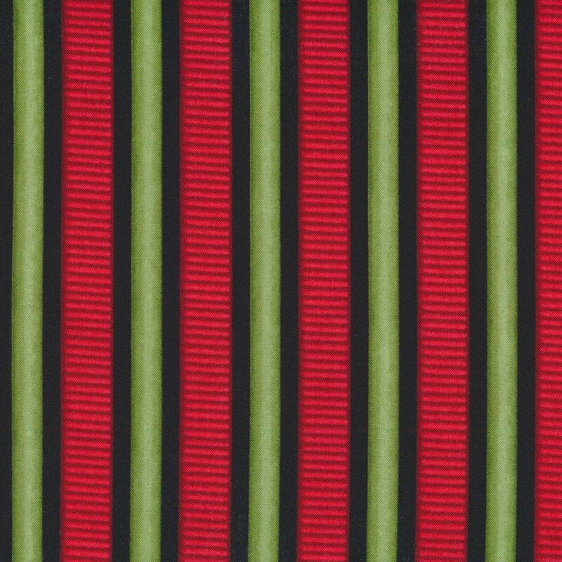 Red, black, and green stripes