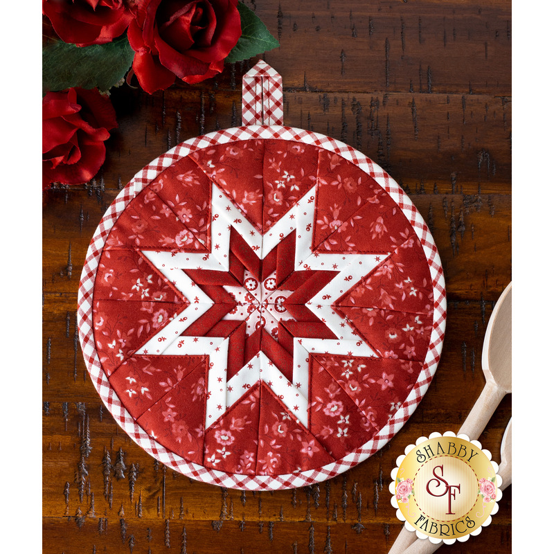 Folded Star Hot Pad Kit - Roselyn - Red