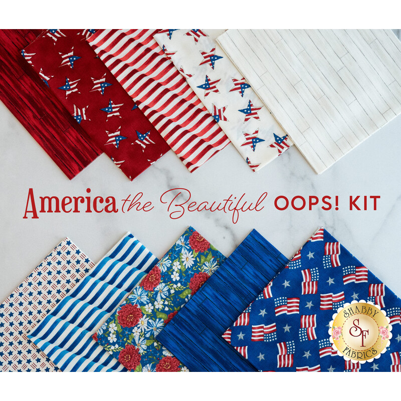     Trip Around The World Quilt Kit - America the Beautiful - Oops Kit