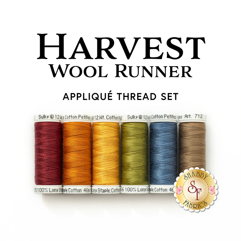 Harvest Wool Runner - 6pc Applique Thread Set