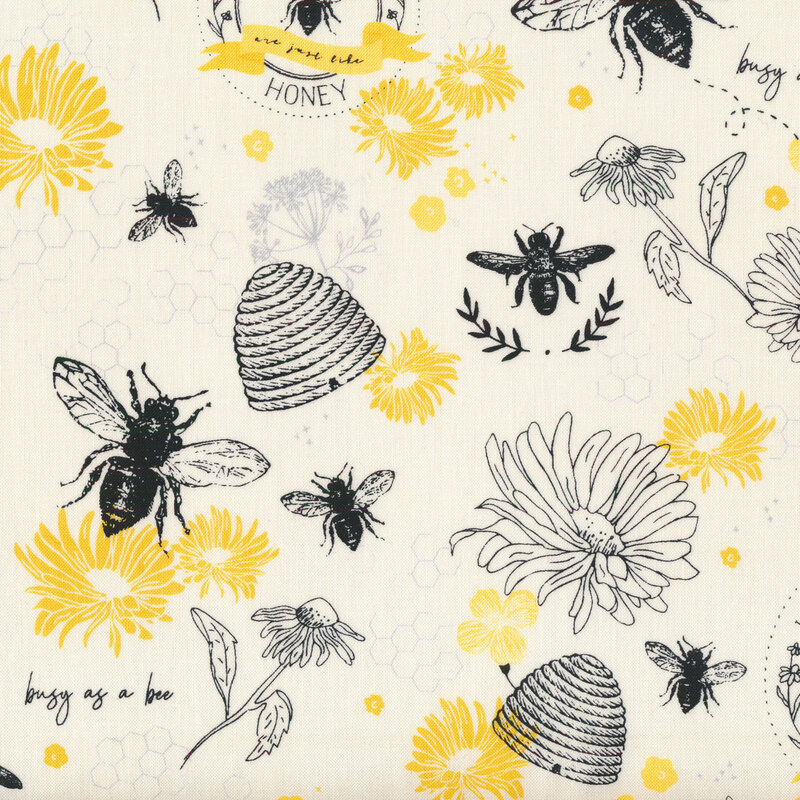 Honey Bee C11700-Parchment Main Parchment by Riley Blake Designs ...