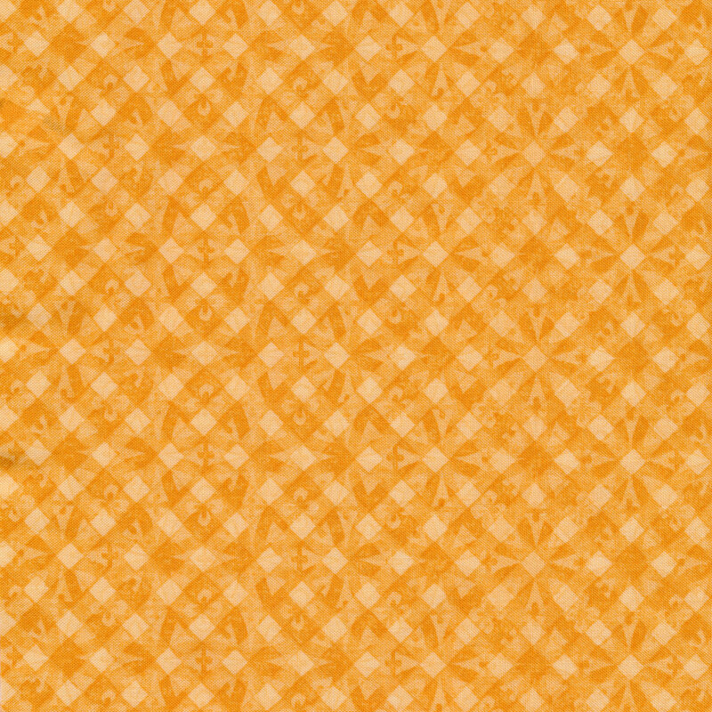 Tonal orange geometric diamond print