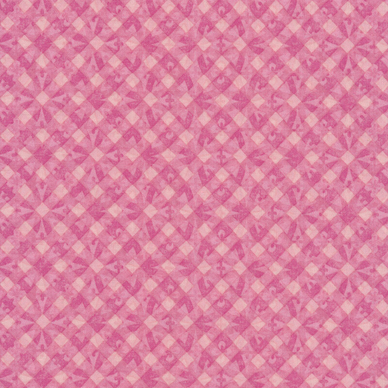 Tonal pink geometric diamond print