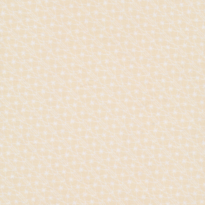 White lattice design on a cream background