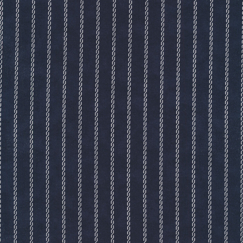 White chain stripes on a navy background