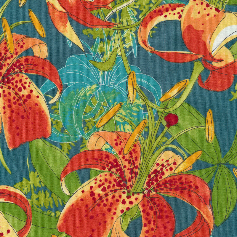 Carolina Lilies 48700-21 by Robin Pickens for Moda Fabrics | Shabby Fabrics