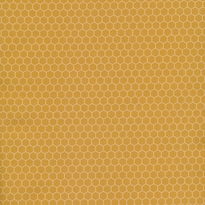 Fabric with a yellow honeycomb design