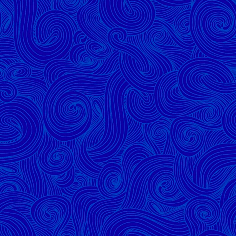 Blue swirls
