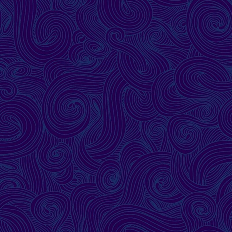 Navy swirls