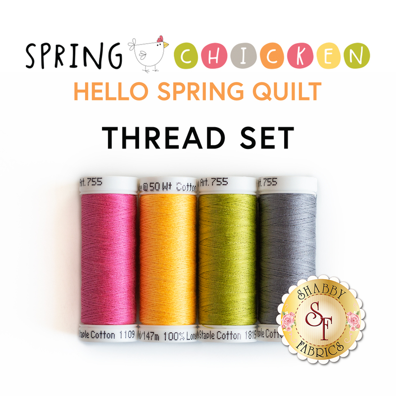 Hello Spring Quilt Kit - Spring Chicken - 4pc Thread Set