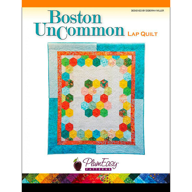 The front cover of the Boston UnCommon Lap Quilt Pattern showing the finished quilt.