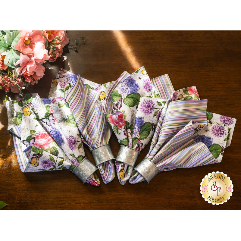 Cloth Napkins Kit - Scented Garden - Makes 4
