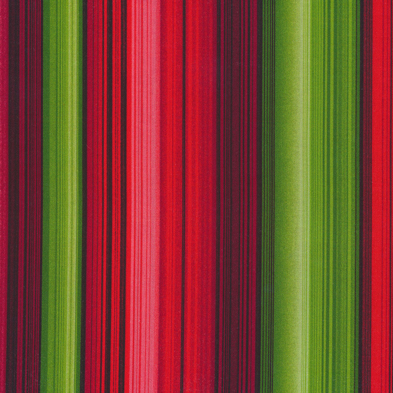 Green and red striped fabric