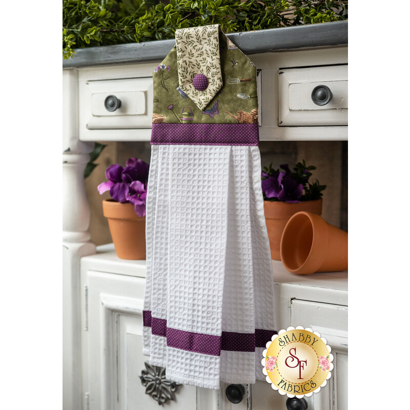 Hanging Towel Kit - Violet Hill - Green Garden