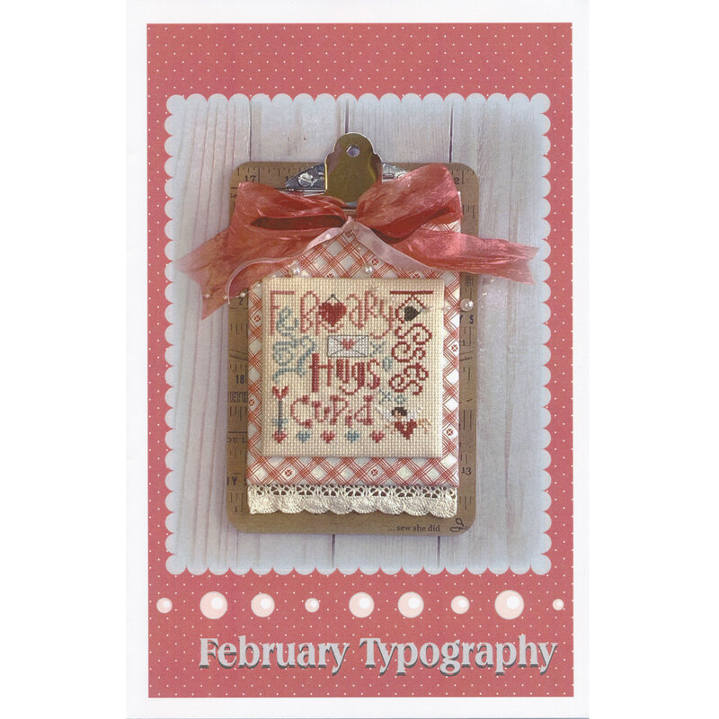 The front of the February Typography Pattern