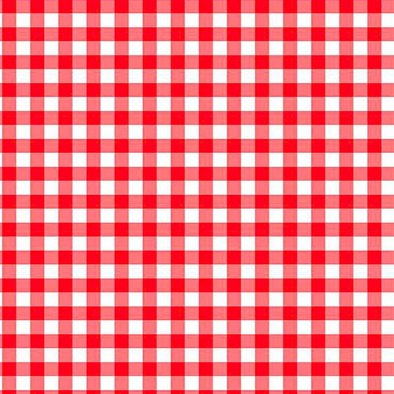 Red and white gingham fabric