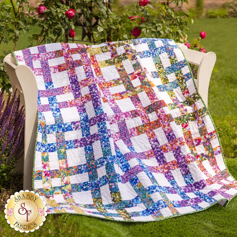 Basket Case Quilt Kit Painterly Petals Shabby Fabrics