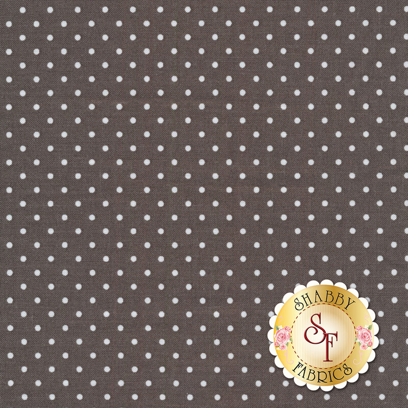 Gray fabric with small white polka dots