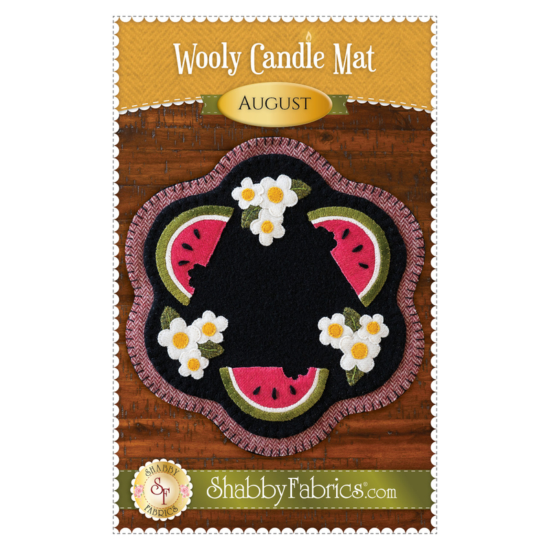 The front of the Wooly Candle Mat - July - Pattern