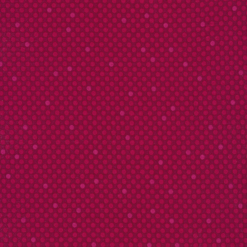 Tonal raspberry dots | Shabby Fabrics