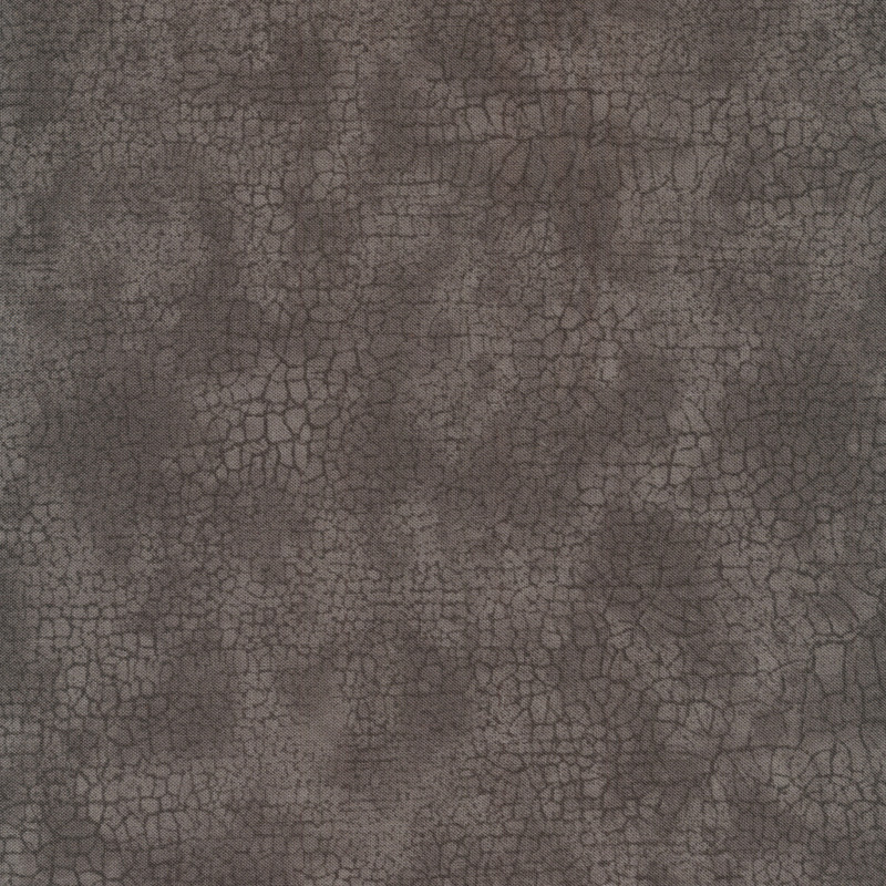 Mottled tonal very dark gray fabric features crackle texture design | Shabby Fabrics